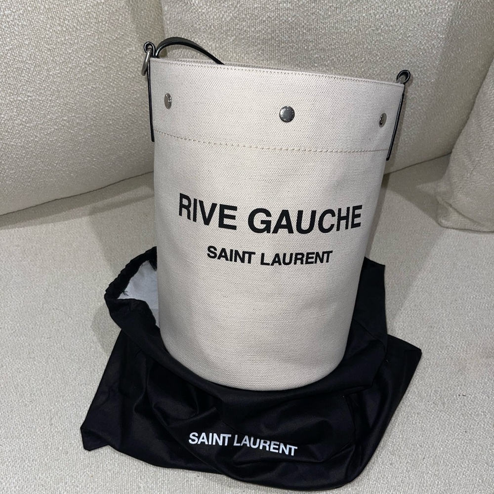 Saint Laurent Paris RIVE GAUCHE Bucket Bag (Linen)